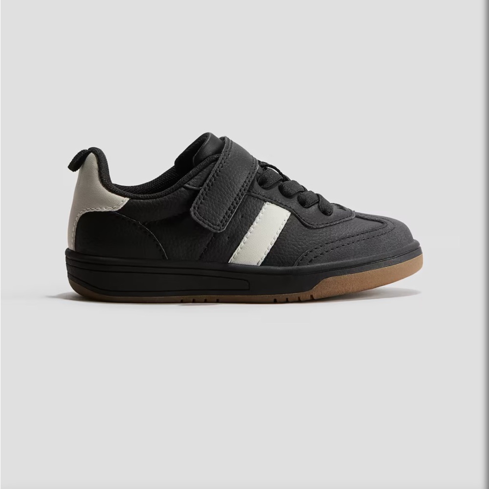 H&M Black and White Kids Sneakers with Brown Sole